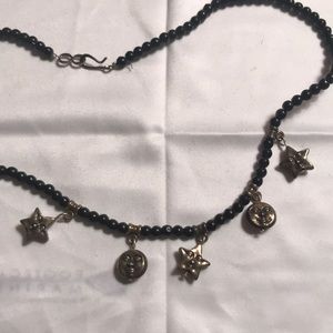 Sun and moon bead choker